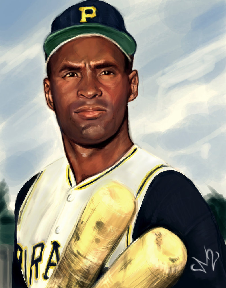 792x1008 Roberto Clemente By Mellomarrero - Roberto Clemente Painting