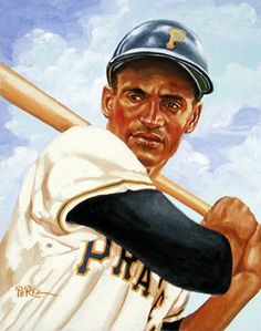 236x299 Roberto Clemente. Painting By Arthur K. Miller Sportscenter - Roberto Clemente Painting