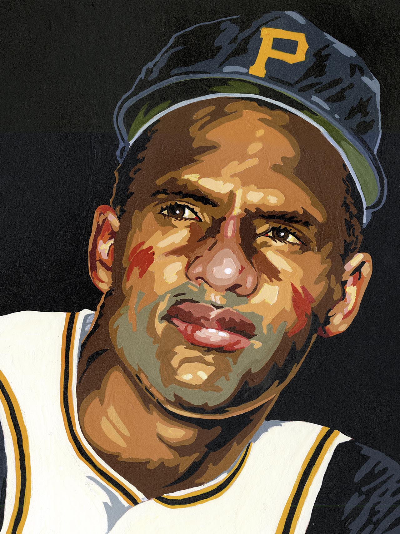 1280x1710 Stylized Paintings Dick Perez - Roberto Clemente Painting