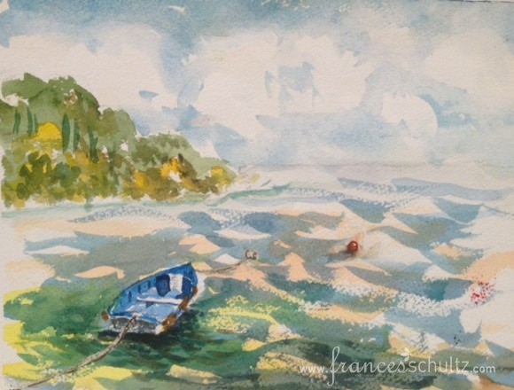 580x440 Wine, Women, And Watercolors (And Roberto!) Painting In Italy - Roberto Painting