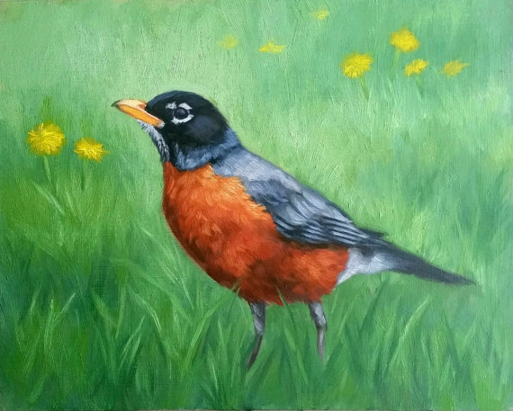 Robin Bird Painting At Explore Collection Of Robin