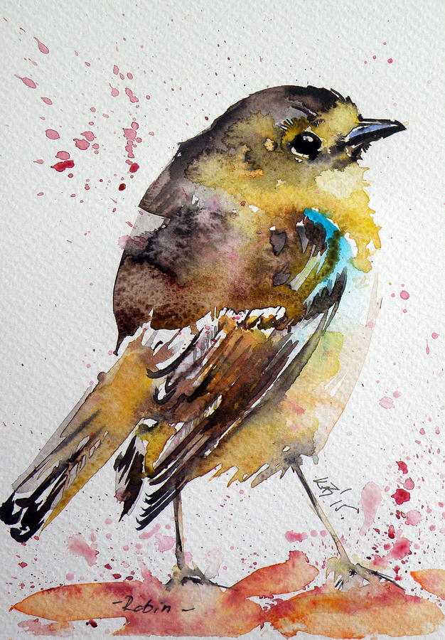 626x900 Robin Painting By Kovacs Anna Brigitta - Robin Bird Painting