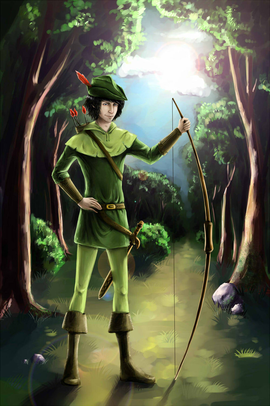 900x1350 Robin Hood By Annuhka - Robin Hood Painting