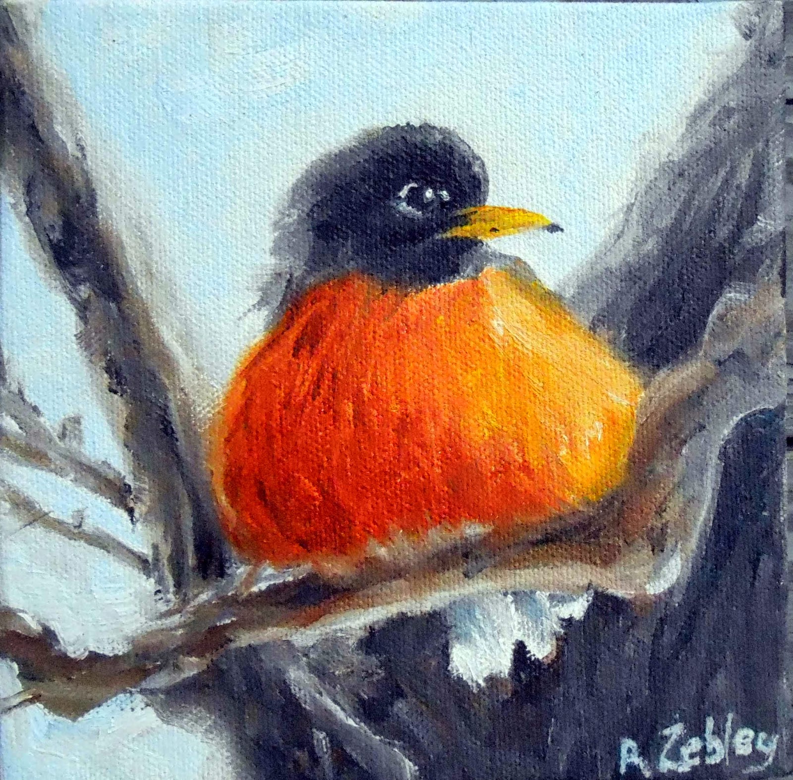 1600x1574 Art And Animals Robin Paints Robin, Fun Painting Birds In Nature - Robin Painting
