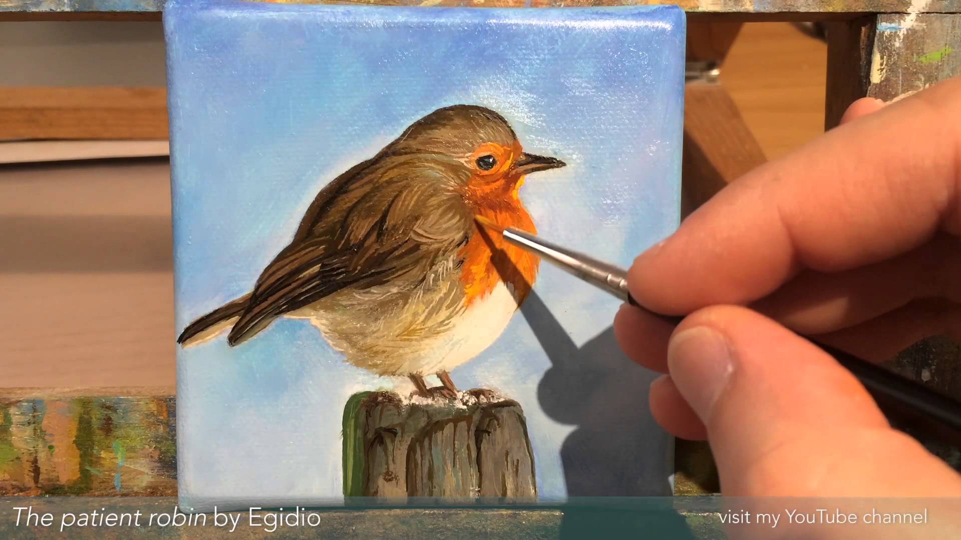 1920x1080 Speed Painting - Robin Painting