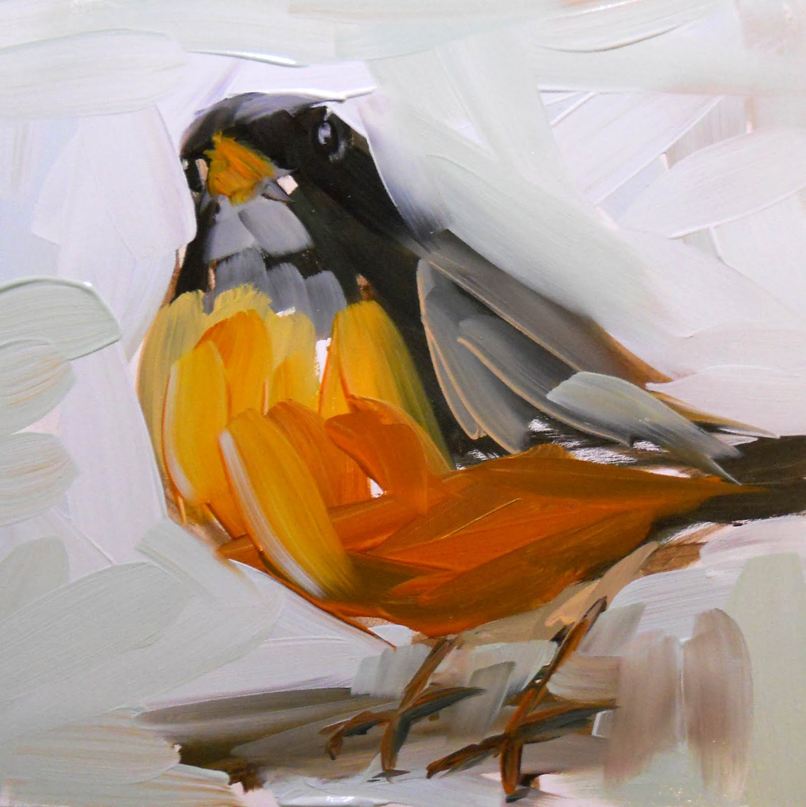 1597x1600 Robin No. 21 Angela Moulton's Painting A Day - Robin Painting