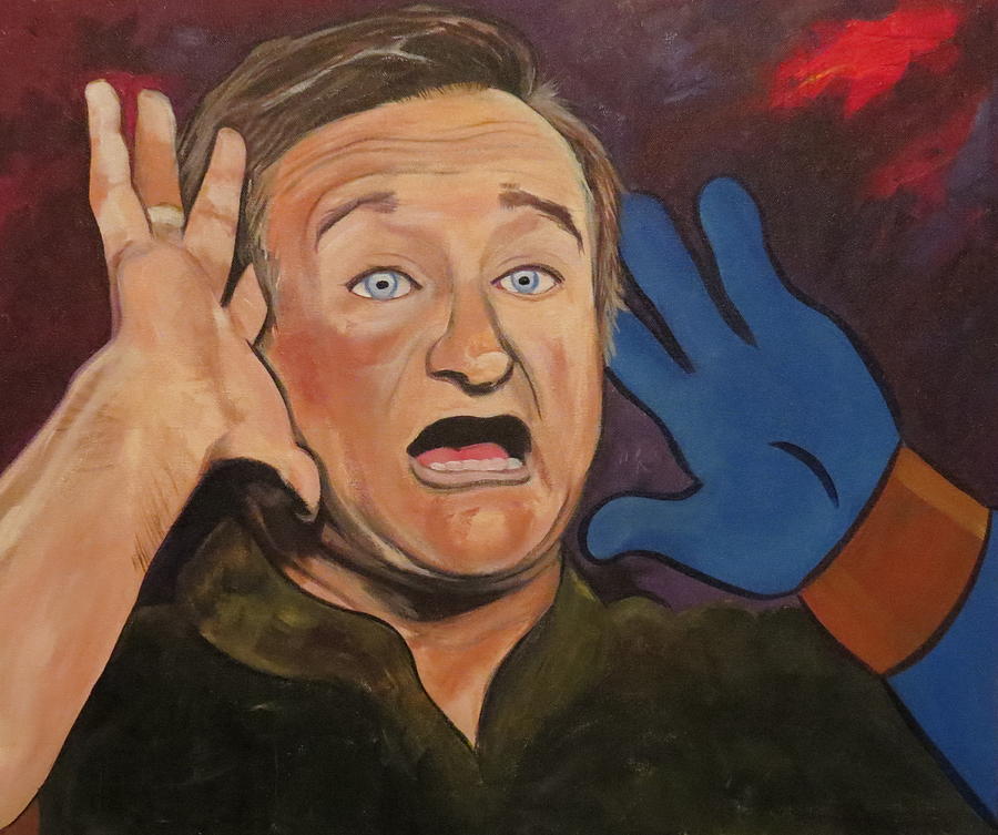 900x753 Robin Williams Painting By Laura Enninga - Robin Williams Painting