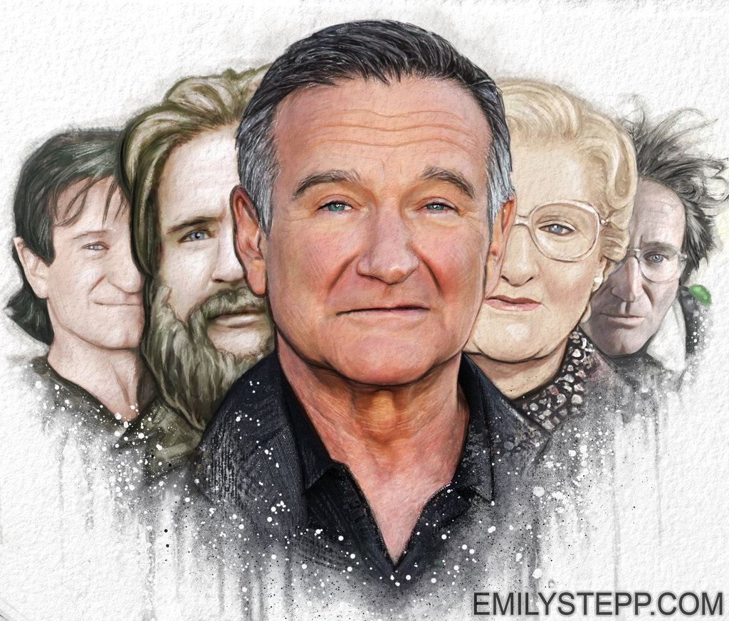 1024x873 Robin Williams Tribute By Emilystepp - Robin Williams Painting