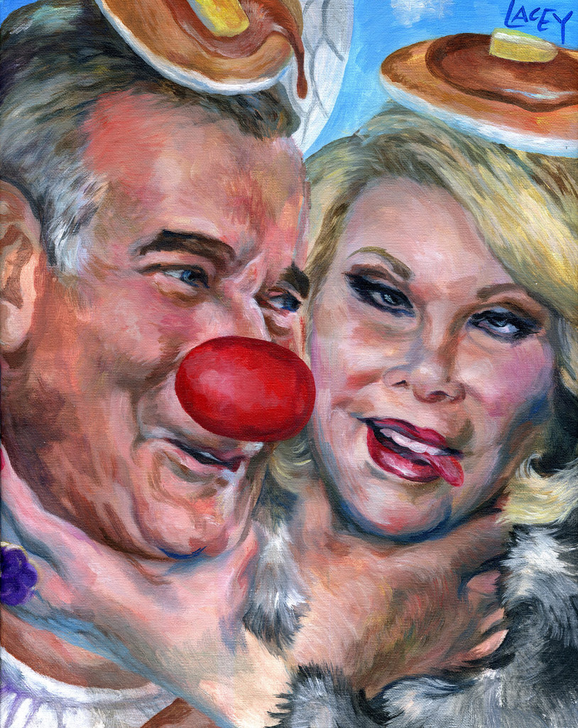 814x1024 Robin Williams Amp Joan Rivers Memorial Pancakes Painting - Robin Williams Painting