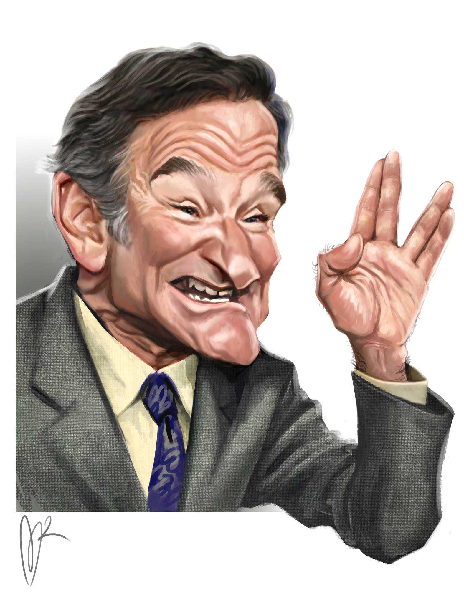 1575x2048 Robin Williams - Robin Williams Painting
