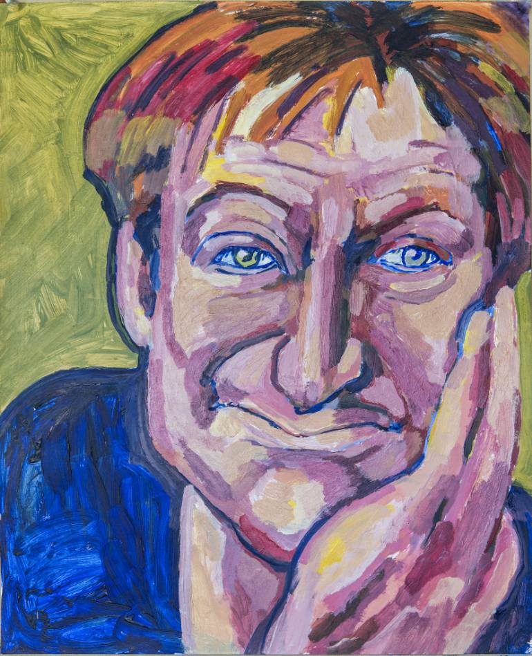 770x949 Saatchi Art Robin Williams Painting By Dlane Grey - Robin Williams Painting