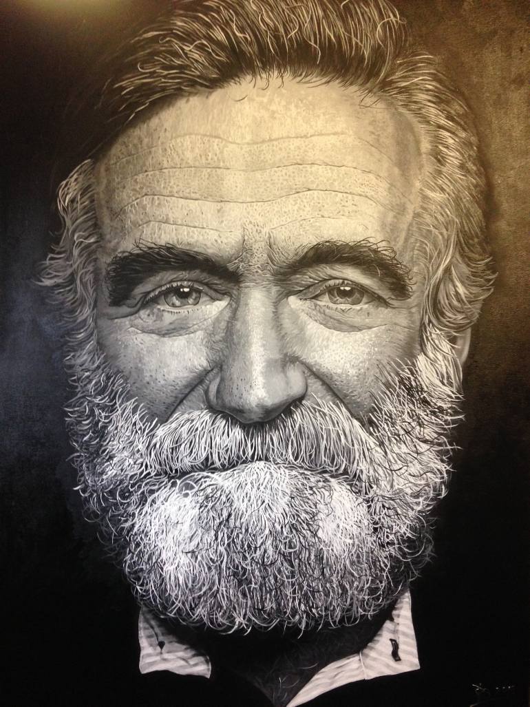 770x1027 Saatchi Art Robin Williams Painting By Geoff Sims - Robin Williams Painting