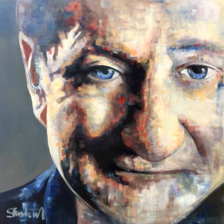 770x770 Saatchi Art Robin Williams Painting By Stephanie Fonteyn - Robin Williams Painting