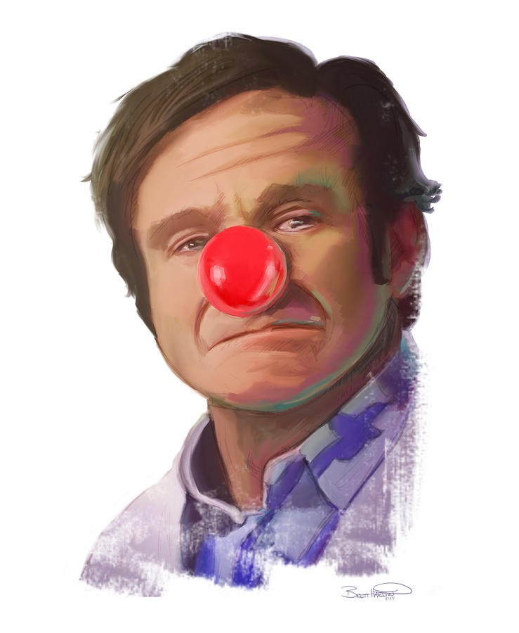 739x900 Tribute To Robin Williams Painting By Brett Hardin - Robin Williams Painting