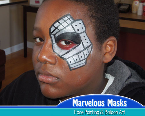 500x400 Marvelous Masks Fast Fantastic Face Painting Designs - Robot Face Painting