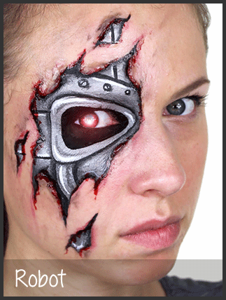 323x428 Robot Face Painting By Mimi - Robot Face Painting
