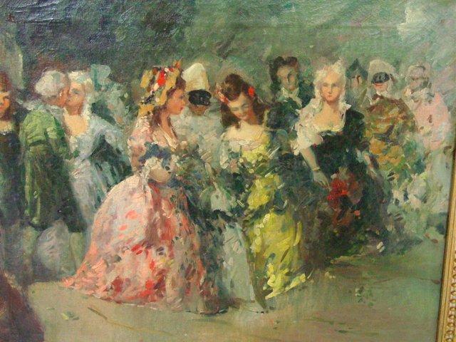 640x480 Pair Oil Paintings On Canvas Signed Franco Rocco - Rocco Painting