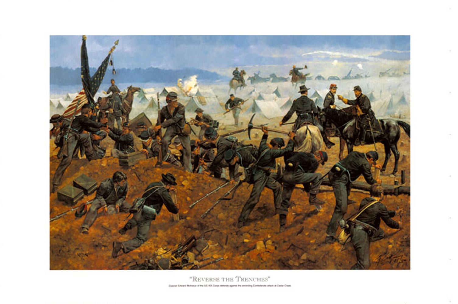 1504x1000 Reverse The Trenches Print By Keith Rocco Cedar Creek - Rocco Painting