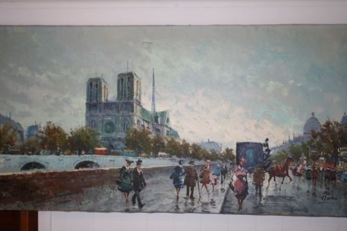 500x333 Art Oil Painting On Canvas Paris France Street Scene - Rocco Painting