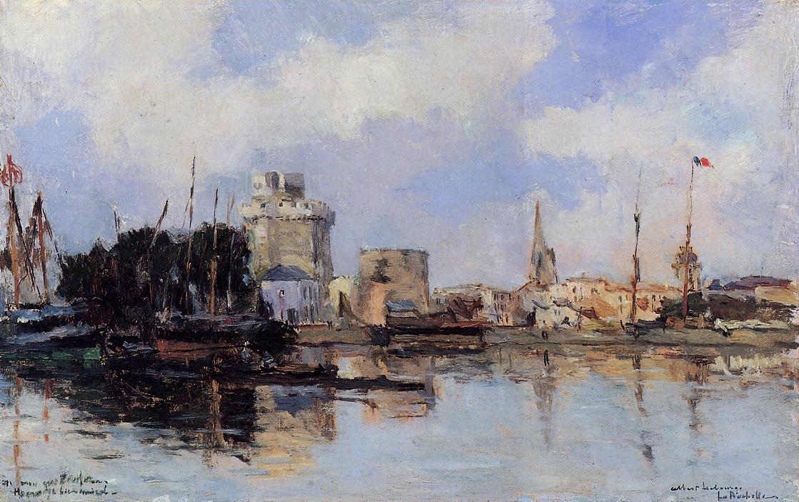 1119x703 La Rochelle The Harbor Bright Sky Painting Albert Lebourg Oil - Rochelle Painting