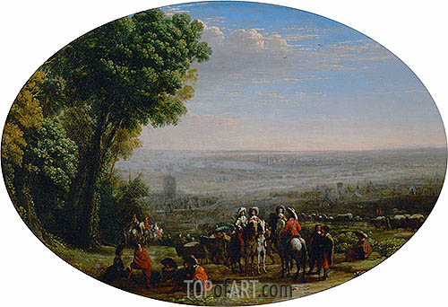 500x342 Siege Of La Rochelle By Louis Xiii, 1628 Claude Lorrain - Rochelle Painting