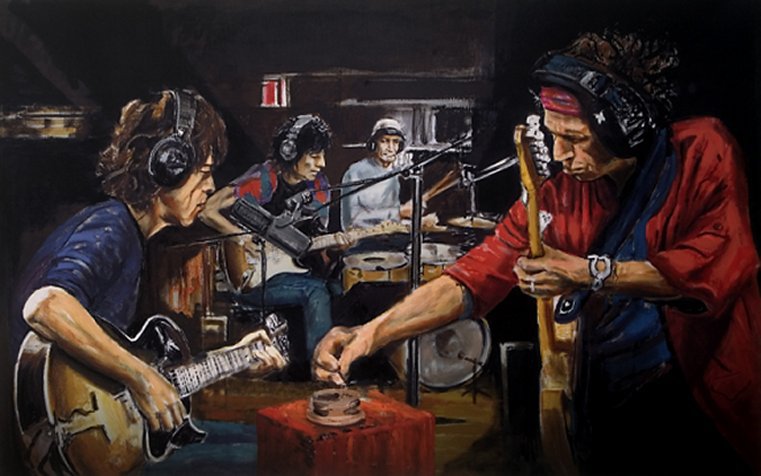761x476 The Art Of Ronnie Wood And Images Of Rock N Roll - Rock And Roll Painting