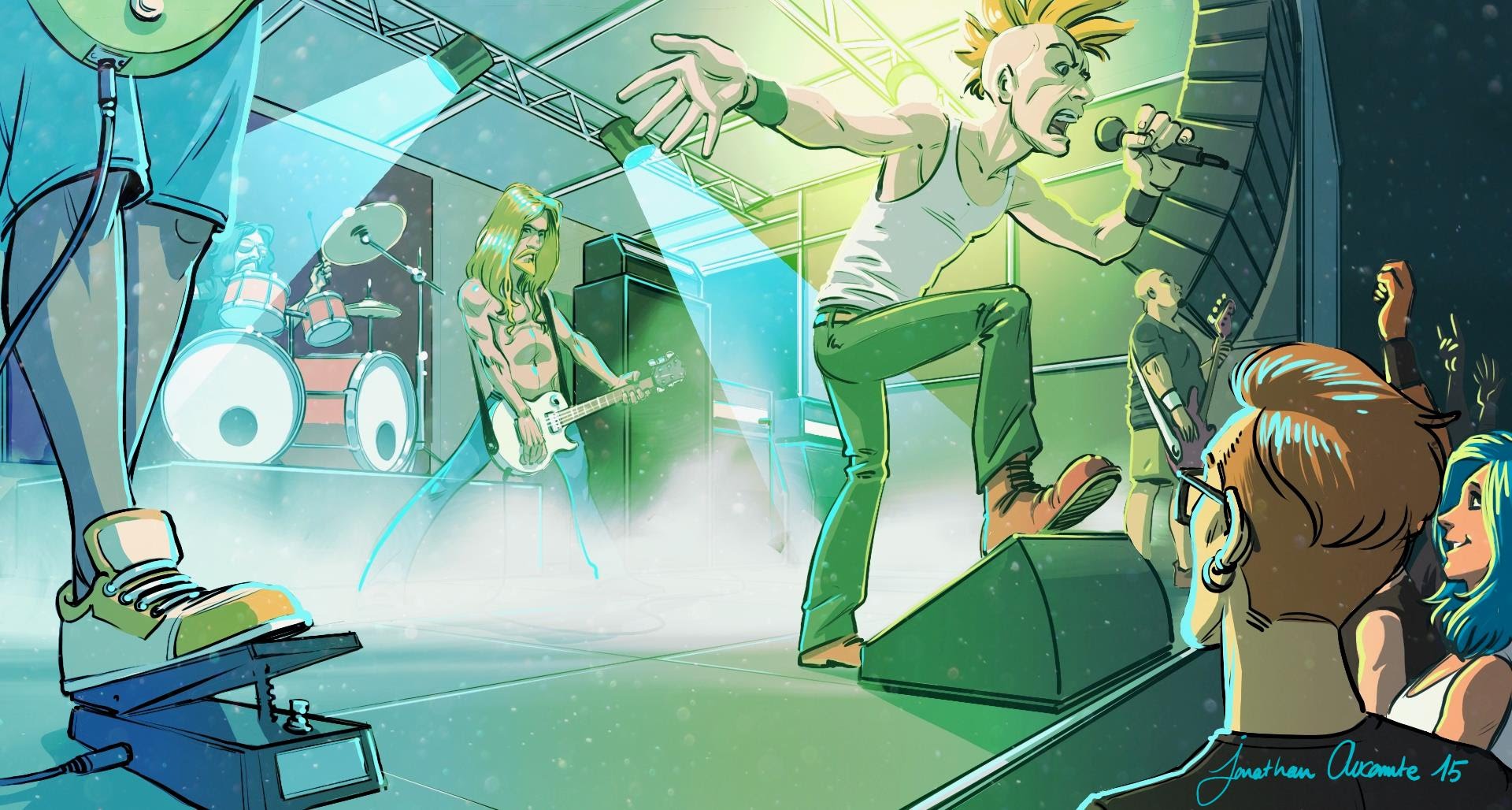 1920x1028 Speed Painting - Rock Band Painting