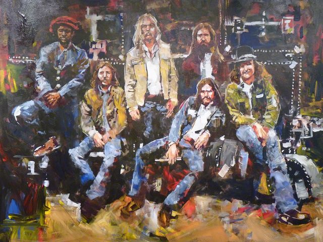 640x480 Steve Penley Painting Of The Allman Brothers Band Pure - Rock Band Painting