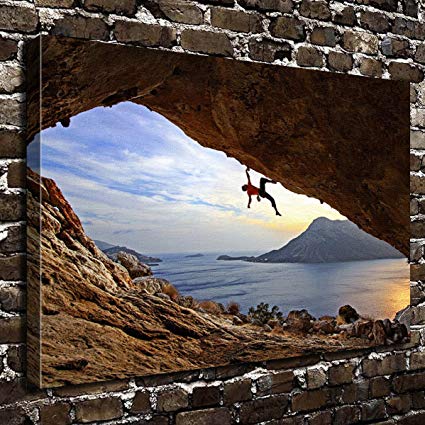 425x425 Colorsforu Wall Art Painting Rock Climbing Prints - Rock Climbing Painting