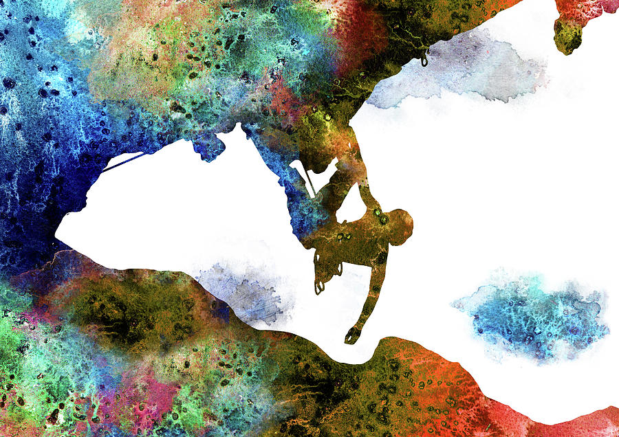900x636 Rock Climbing Extreme Sport Man, Climbing Man, Climber Painting By - Rock Climbing Painting