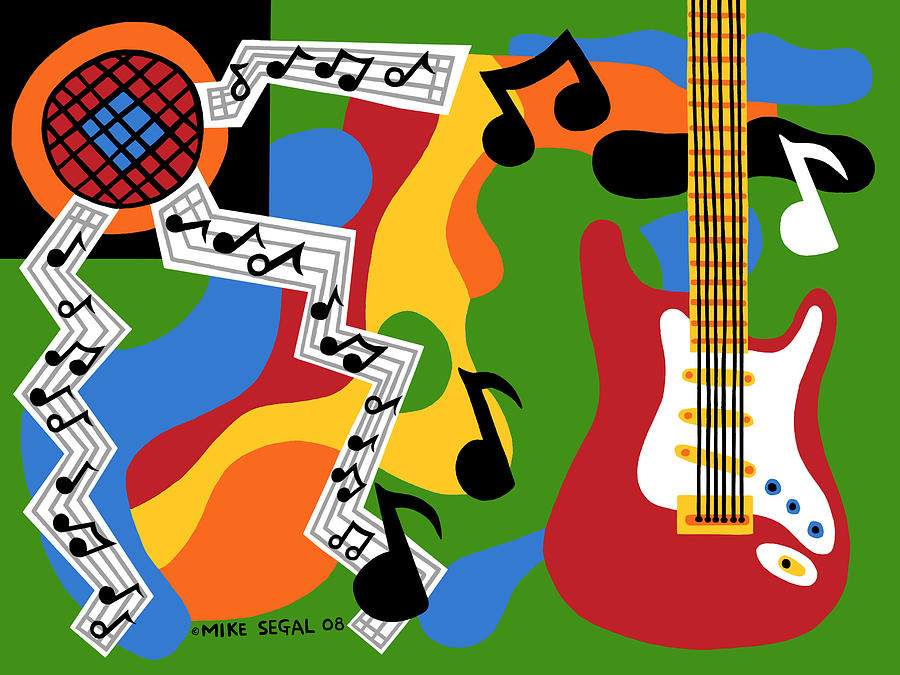 900x675 Rock N Roll Painting By Mike Segal - Rock N Roll Painting