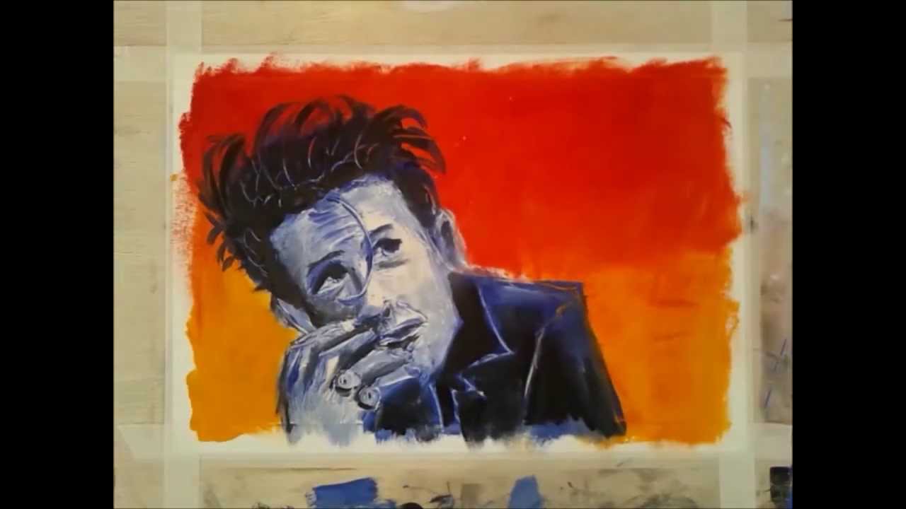 1280x720 Time Lapse Oil Painting - Rock N Roll Painting