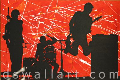 400x266 Rock Roll Home Decor Paintings, Abstract Art, Rock - Rock N Roll Painting