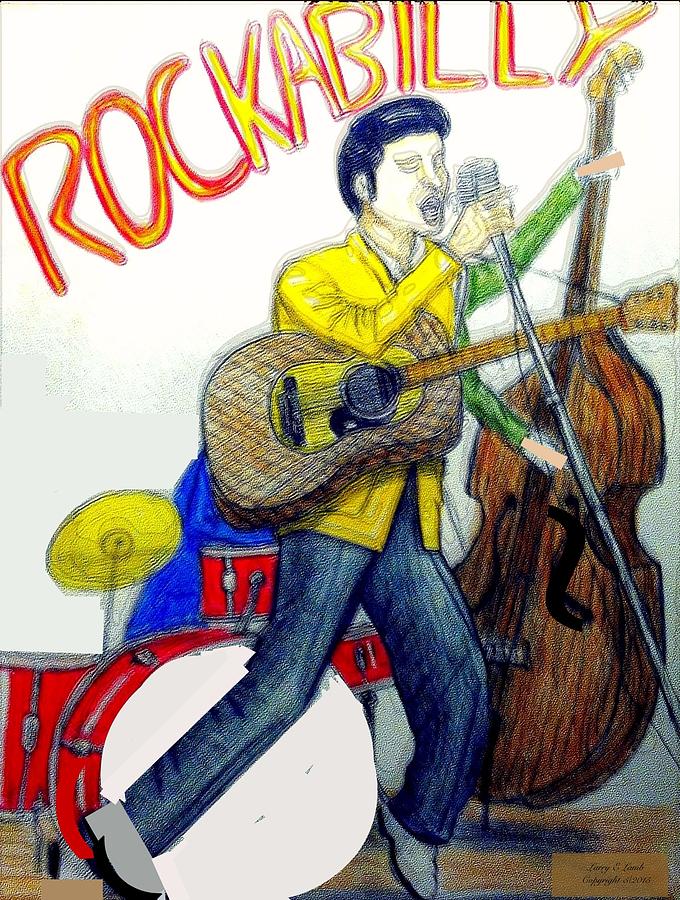 680x900 Rockabilly Illustration Painting By Larry E Lamb - Rockabilly Painting
