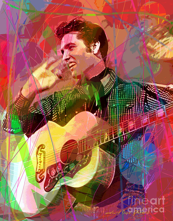 703x900 Elvis Rockabilly Painting By David Lloyd Glover - Rockabilly Painting
