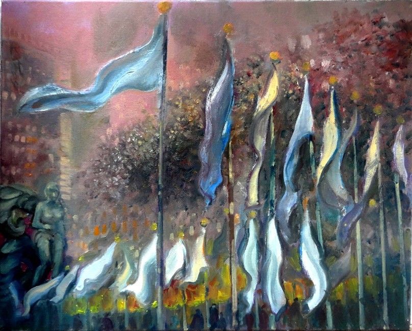 808x648 Rockefeller Center Painting Oil On Canvas - Rockefeller Center Painting