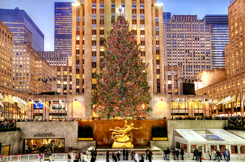 850x563 Rockefeller Center Tree Lighting - Rockefeller Center Painting