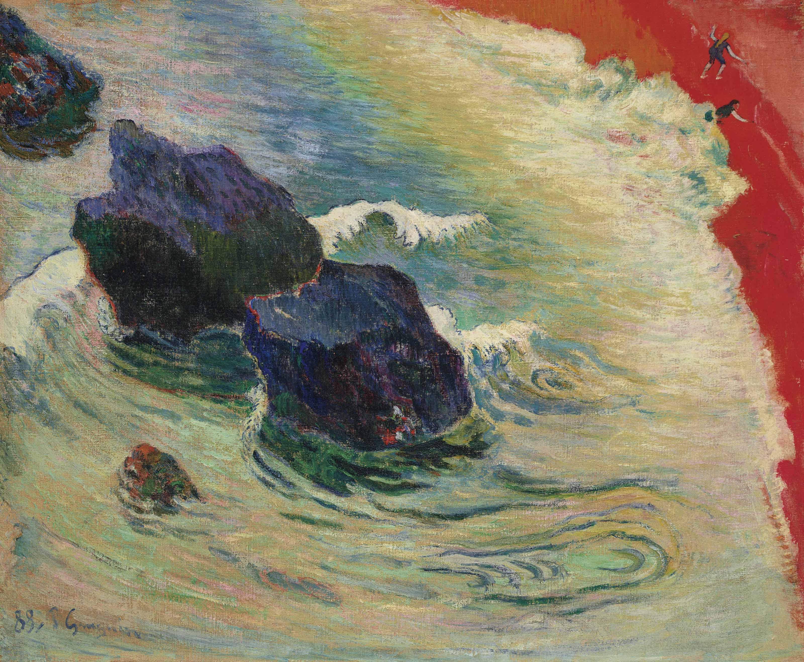 3200x2636 Live Like A Rockefeller Gauguin's La Vague Christie'S - Rockefeller Painting