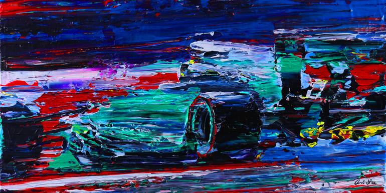 770x385 Saatchi Art Aqua Rocket Petronas Mercedes Formula 1 Champion - Rocket Painting