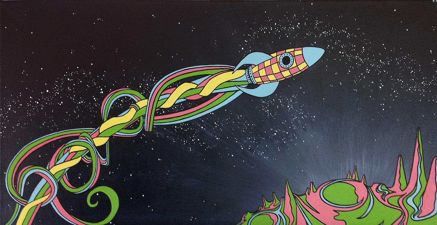 1504x776 Hyp Art Show 3 Paintings In 3 Days! - Rocket Ship Painting