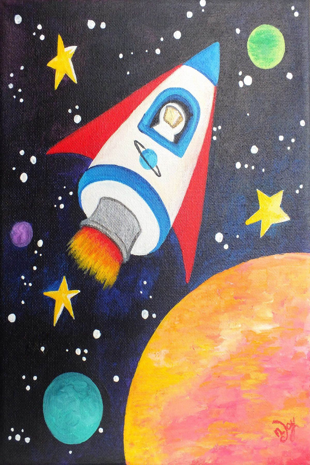 1200x1800 Rocket Ship Ships And Products - Rocket Ship Painting