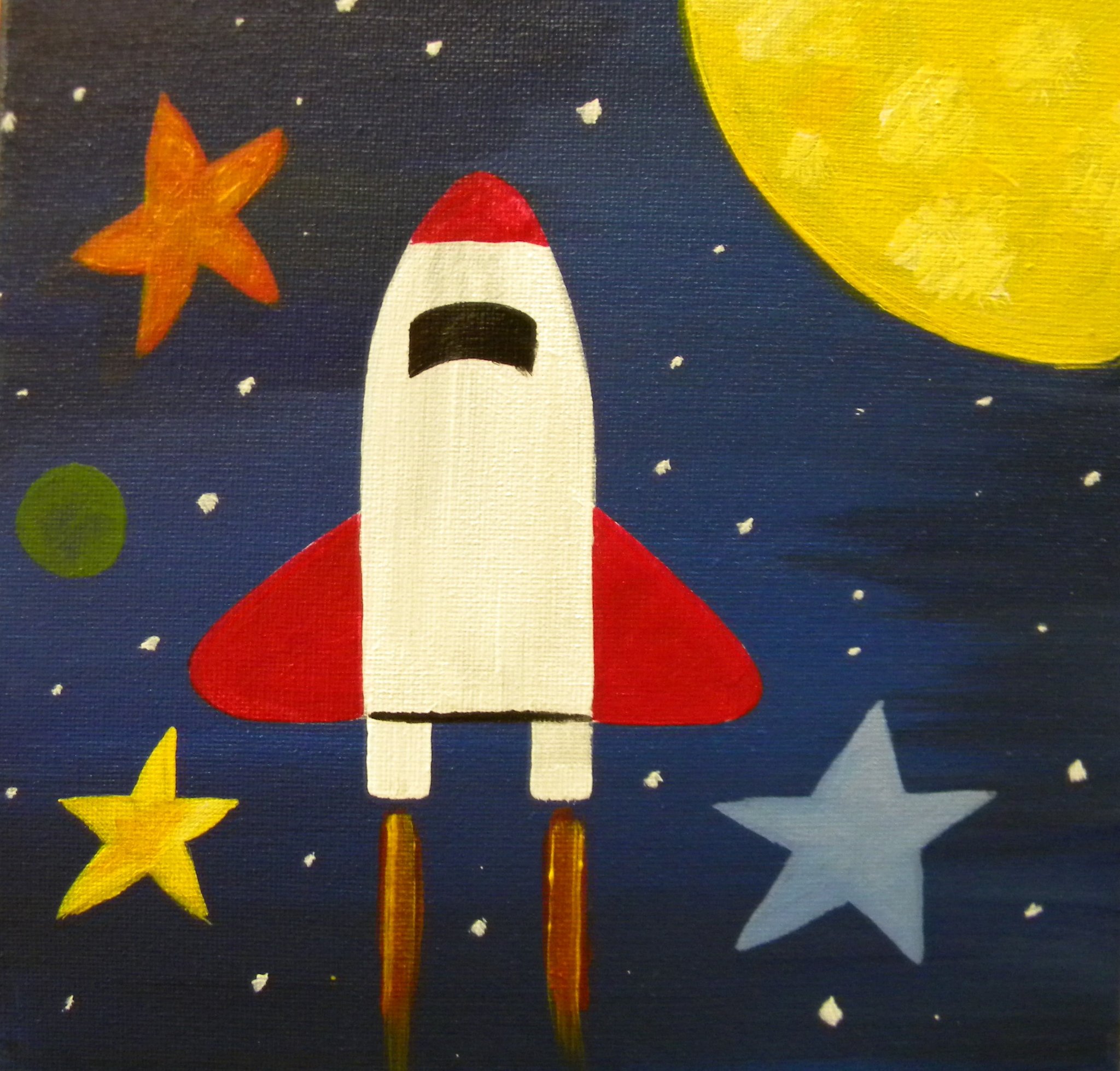 Rocket Ship Painting at PaintingValley.com | Explore collection of ...