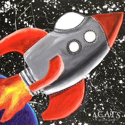 403x403 The 10 Best Ideas For Rocket Ship Art Project Images - Rocket Ship Painting