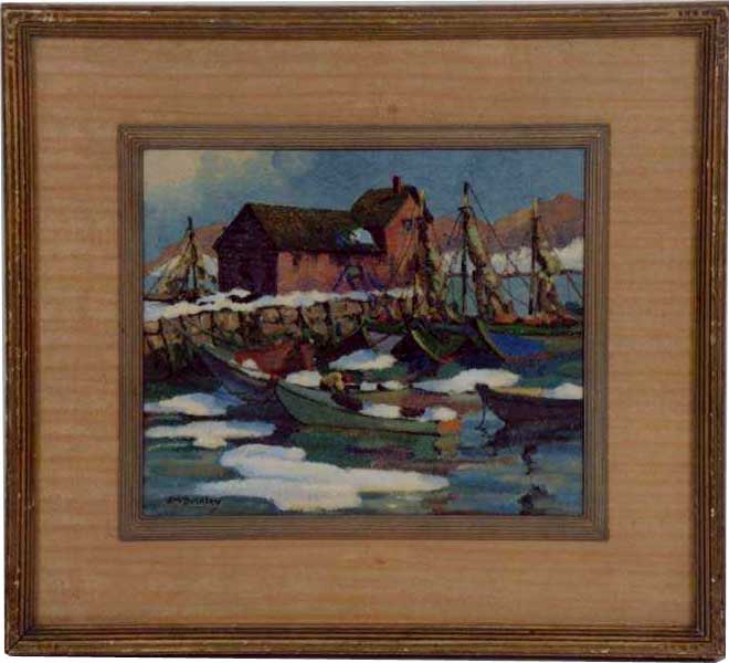 660x600 Fine American 20th C. John M. Buckley Oil Painting Of Motif - Rockport Painting