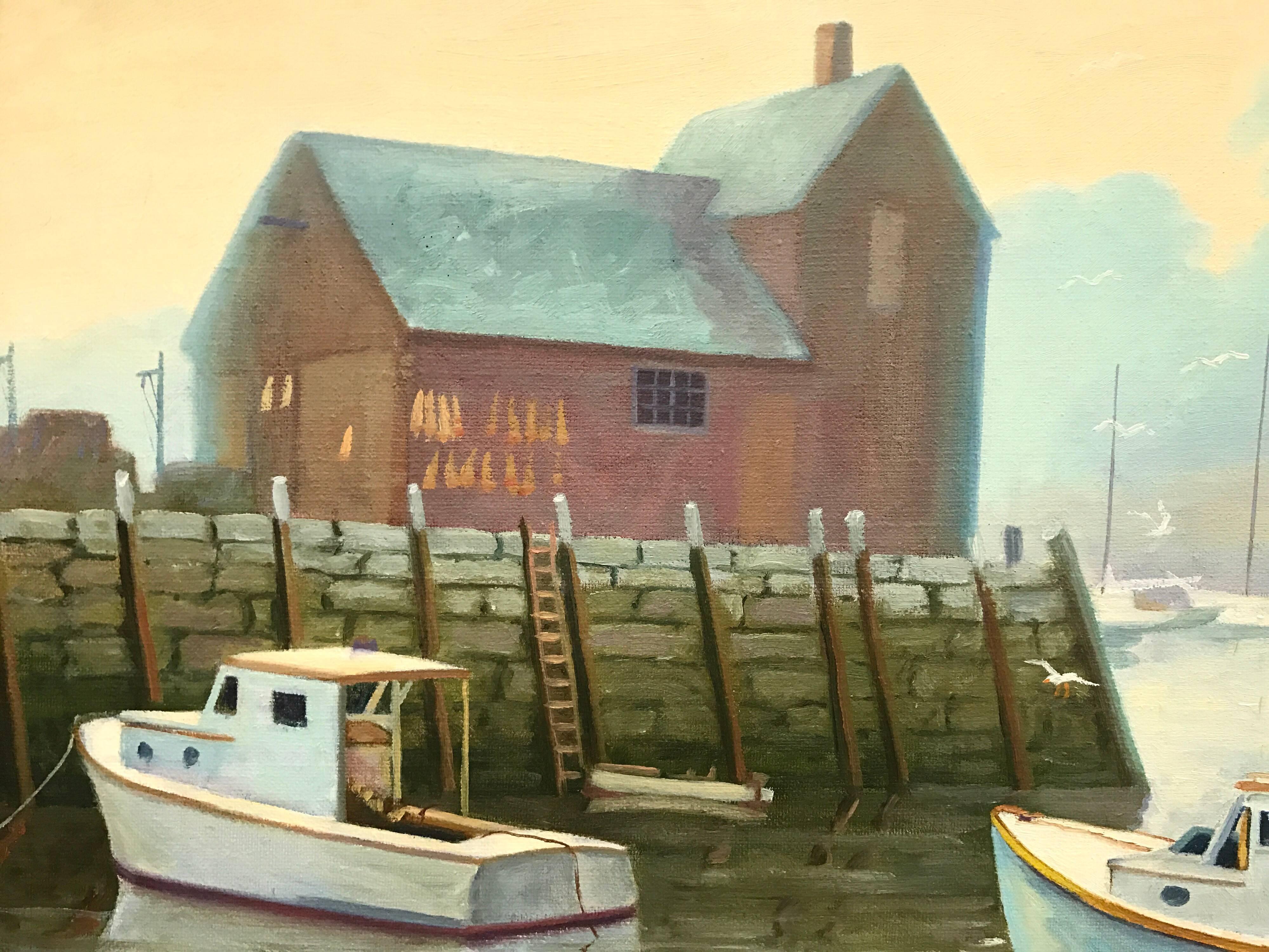 4000x3000 Rockport Maine New England Signed Oil Painting Edward Tomasiewicz - Rockport Painting
