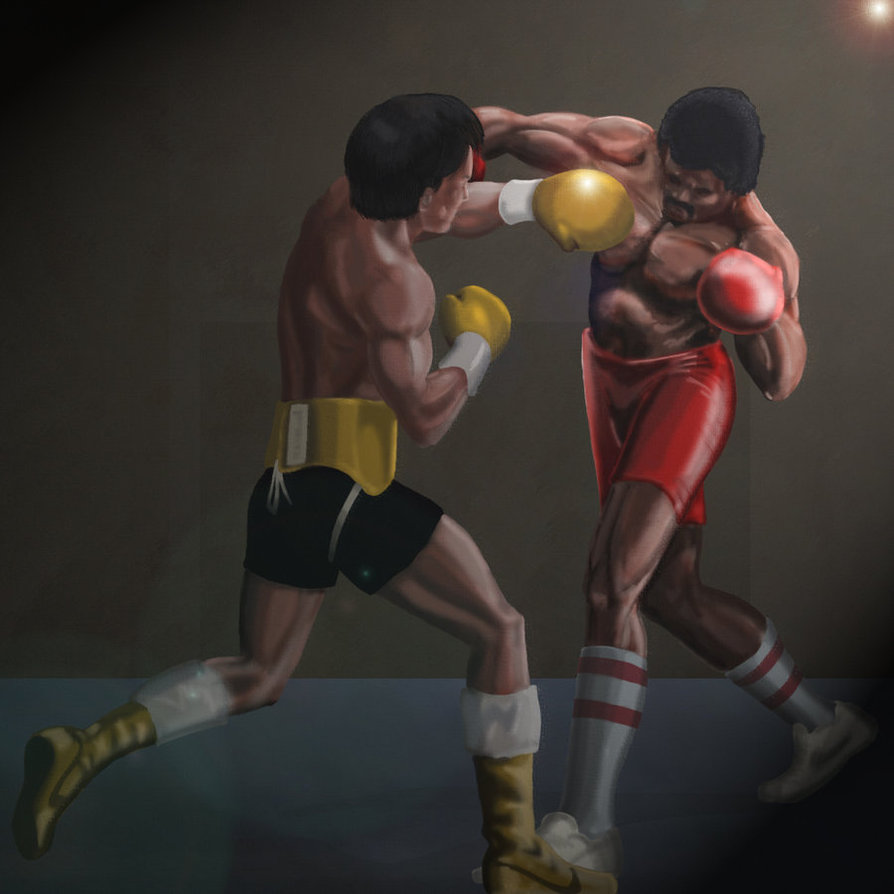 894x894 Rocky And Apollo By Greyfoxdie85 - Rocky 3 Ending Painting