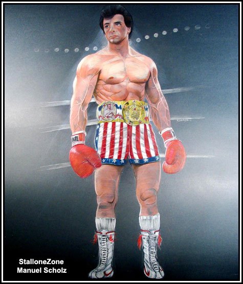 475x556 Rocky Fan Art Craig Zablo's Stallonezone - Rocky 3 Painting