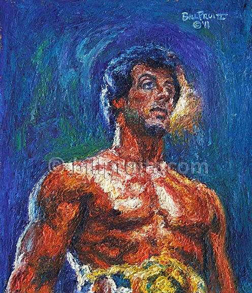 496x576 Sylvester Stallone Rocky Balboa Rocky 3 Art Print By Billpruittart - Rocky 3 Painting