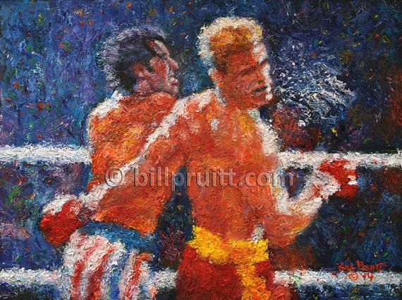570x426 Pin By Pathways Clubhouse On Rambo Amp Rocky Movie Board - Rocky And Apollo Creed Painting