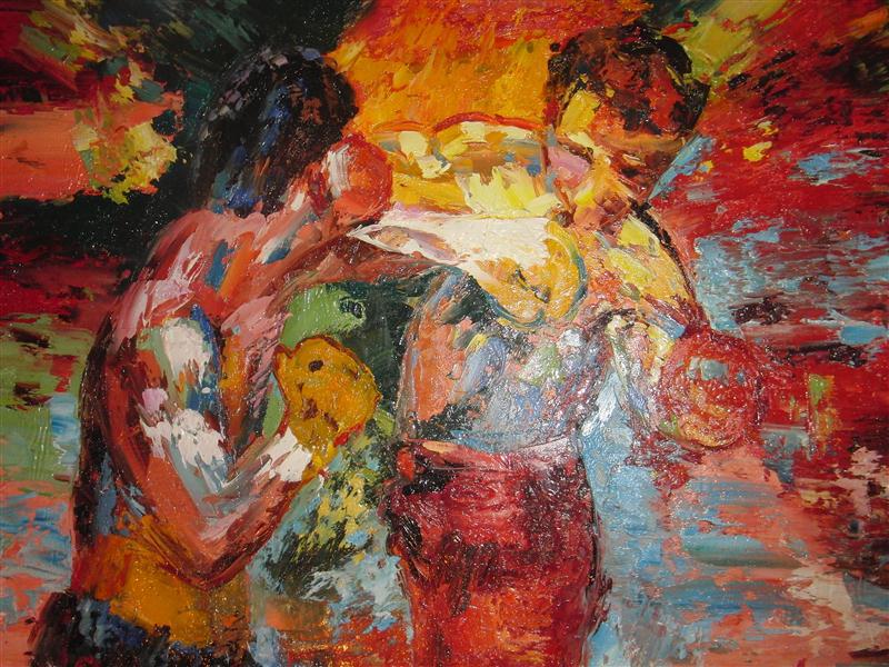 800x600 Rocky Vs Apollo Creed Painting - Rocky And Apollo Painting